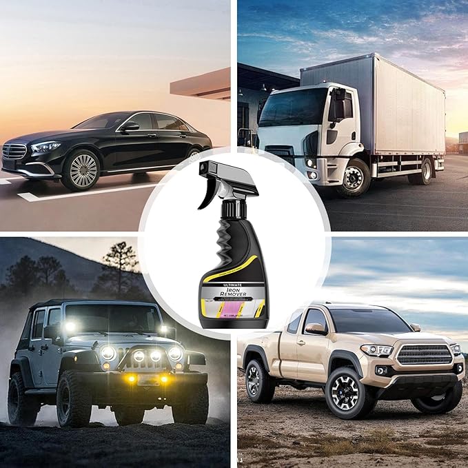 Iron Stain Cleaner, 120ml Professional Car Scratch Remover, Rust Protection Iron Dissolver, Rapid Removal of Surfaces Contaminants, for All Vehicle Paint Headlights Wheel Engine Chrome