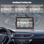 9 Inch Monitor Wireless Backup Camera System with Loop Recording, 12-24V for Truck, Trailer, RV, Bus Reversing Camera IP68 Waterproof Night Vision, Waterproof Back Up Camera Kit