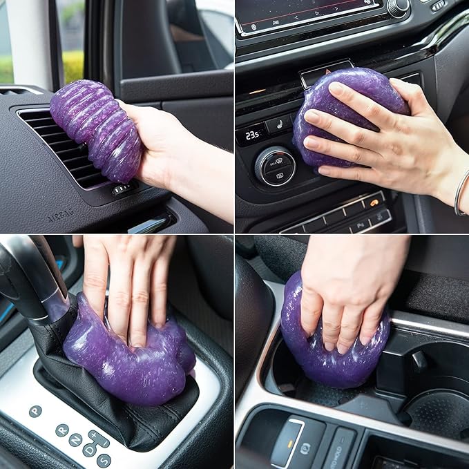 ASFSKY Car Cleaning Gel - 5 Pack Purple, Dust Cleaner for Cars & Keyboards