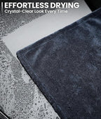 EVEO Car Drying Towel - (1300 GSM) XL Drying Towels Car Detailing - Car Microfiber Towel (36"x24") Microfiber Drying Towels for Cars Towels Drying, Car Wash Towels, Ultra Absorbent - Grey & Green