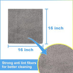 Microfiber Towels Cleaning Car Interior & Exterior,Microfiber Cloths Highly Absorbent,Car Wash Rags Lint Free and Reusable,Fits House,Kitchen,Bathroom,Office,16"x16"|Grey 6-Pack