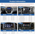 Road Top Wireless CarPlay Android Auto Retrofit Kit for GM HMI 2.0 Cadillac Buick Chevrolet GMC 2014–2020 | CarPlay Interface Decoder Box, Support MirrorLink, Reverse Camera, Navigation