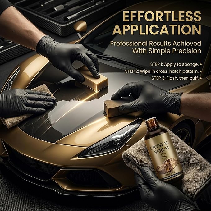 Car Ceramic Coating Agent,High Gloss Shine & Hydrophobic Water Beading for Car Paint – Easy DIY Auto Exterior Protection (1 set)