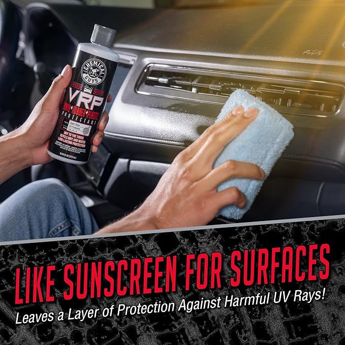 Chemical Guys VRP Vinyl, Rubber, and Plastic Dressing - Tire Dressing, Non-Greasy, Dry-to-the-Touch Shine for Tires, Trim, and More, Safe for Cars, Trucks, SUVs, RVs & More - 16 oz