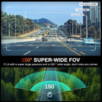 2.5K Dash Cam, Full HD Dash Camera for Cars, 5G Wi-Fi & App Control Car Camera with Super Night Vision, 170°Wide Angle, WDR, 24H Parking Mode, Free 64GB Card