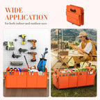 titiyiof Trunk Organizer For Suv & Sedan,Car Organizers and Storage, Waterproof Collapsible & Adjustable Straps,70L Sturdy Car Organization for Car Accessories, Tools,Sundries,2-3Compartment（Orange