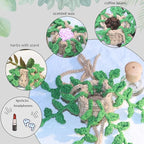 ROFIGL Handmade Crochet Hanging Car Air Freshener,12ml Empty Refillable Oil Diffuser Bottle with Crochet Hanging succulents Plant for Car Rearview Mirror for Home, and Office Hanging Diffuser Decor