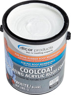 Dicor RP-IRC-1 CoolCoat Roof Coating - White, High-Performance Formula, 1 Gallon
