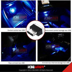 ICBEAMER Type C Adapters Atmosphere Light 2-Pack (Blue) | Universal Plug-in Miniature LED Night Light for Car Interior and Trunk Ambient Lighting Solution