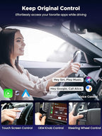 3-in-1 Wireless CarPlay Adapter 2026, Android Auto & Car Play Converter with HDMI Input for Fire TV Stick, Screen Mirroring & Streaming for Netflix/YouTube, Metal&Glass Case, Fit for 2016+ Cars -Black