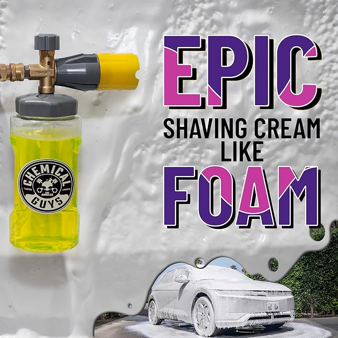 Chemical Guys Big Mouth Foam Cannon And Extreme Bodywash And Wax Kit For Pressure Washer Car Wash - Snow Foam Cleaning Soap With Max Release Sprayer, 16 Oz, 2 Items