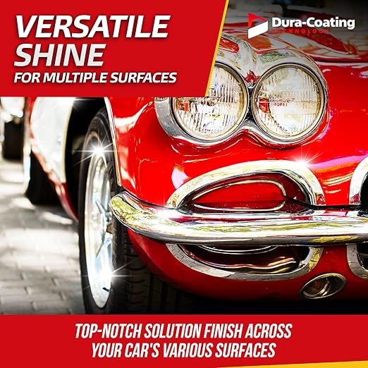 Dura-Coating Metal & Paint Bundle - Blue Premium Metal Polish, All-N-1 Car Polish, Crazy Suds Auto Wash, Wheely Clean Spray, and Quick Slick Polymer Spray, with 4 Polishing Pads & 1 Microfiber Towel