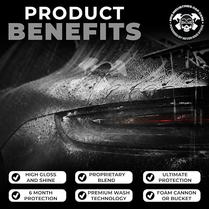 16oz Graphene Foam Ceramic Car Wash Shampoo | Onyx Foam Wash for Cars, Trucks & SUVs | Safe on Paint, Trim & Glass | Long-Lasting Hydrophobic Protection