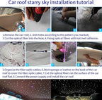 200 Piece Starlight Headliner Kit 16W RGBW Twinkle+ Music Effect + APP&Remote Control Dual Channel Control,0.03in/0.75mm*9.8ft/3m Fiber Optic Lights for Car Roof/Home Fiber Optic Star Ceiling