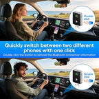Upgraded Wireless CarPlay Adapter, 2-in-1 Mini Size CarPlay & Android Auto Adapter, Convert Wired to Wireless with USB & USB-C/Type-C, Plug & Play, Stable Control & No Delay, with iPhone & Android