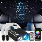 ATOKEE 32W Dual Color Starlight Headliner Kit, Sound Activated Fiber Optic Star Roof Lights with APP/Remote Control, 700pcs 0.03in 9.8ft