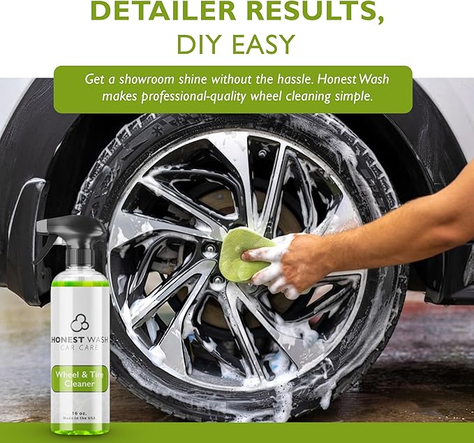 Wheel Cleaner – Full Spectrum Formula for Wheels, Rims, and Tire Sidewalls | Removes Dirt, Grease, Grime, and Brake Dust | Quick, Effective, and Safe for All Wheel Types (16 Fl Oz (Pack of 1))