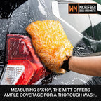 Suds Lab Microfiber Car Wash Mitts (2 Pack) Scratch Free Detailing, Cleaning, Washing Mitt 8"x10" Double-Sided
