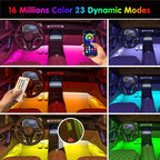 Interior Car Lights Keepsmile Car Accessories APP Control with Remote Music Sync Color Change RGB Under Dash Lighting with Charger 12V LED Lights Running Board Lights