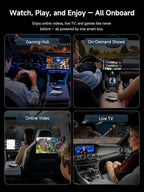 Wireless CarPlay & Android Auto Adapter, Supports for Netflix/YouTube, AI Box Carplay, Drivechat with AI Skills, Dual WiFi, Bluetooth, Fits for OEM Wired CarPlay Cars