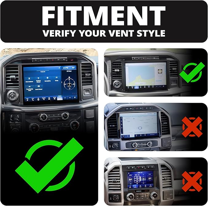 Tackform Link Vent Mount Magnetic Phone Holder - Compatible with 2021-2025 Ford F150 & Raptor, 2023-2025 Ford Super Duty | Aluminum | 2" Arm | Red | (NOT MAGSAFE Compatible)