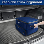 YOREPEK 2 Layer Golf Trunk Organizer, Golf Gifts for Men with Separate Ventilated Compartment for 2 Pair Shoes, Waterproof Car Trunk Locker for Balls, Tees, Clothes, Gloves, Gifts for Golfers