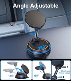 Magnetic Wireless Car Mount Charger Fast Charging, 360°Rotating Dashboard/Windshield Vacuum Suction Cup Phone Holders for Your Car, Car Accessories for iPhone 16 15 14 Pro Max Samsung Tesla