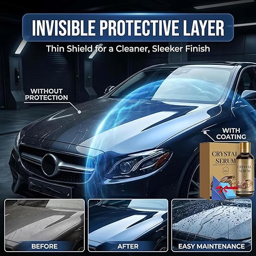 Crystal Serum – Advanced Graphene Ceramic Coating for Cars, Graphene Ceramic Coating for Cars – 9h Hardness, Crystal Serum for Cars