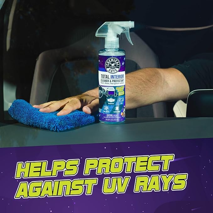 Chemical Guys Total Interior Cleaner & Protectant - 2 Pack (16 oz Each) All-in-One Car Interior Cleaner for Dash, Seats, Carpet, Glass, Vinyl, Leather, and Plastic - Galactic Scent