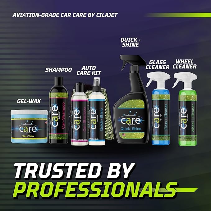 Care Car Wash Care Kit, Essential Car Cleaning Supplies, for Trucks, SUVs, and More, 5-Piece Set with Shampoo, Spray, Gel Wax, Microfiber Towels