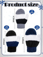 SATINIOR 3 Pairs Toddler Mittens Kids Winter Warm Gloves Baby Soft Stretch Mittens for Boys Girls Children