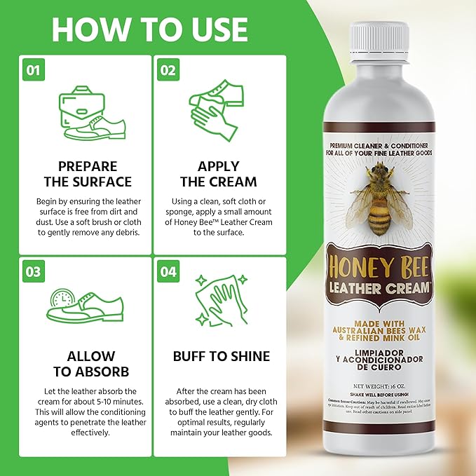 Honey Bee™ Leather Cream, Leather Conditioner