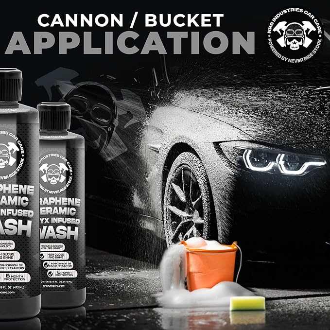 16oz Graphene Foam Ceramic Car Wash Shampoo | Onyx Foam Wash for Cars, Trucks & SUVs | Safe on Paint, Trim & Glass | Long-Lasting Hydrophobic Protection