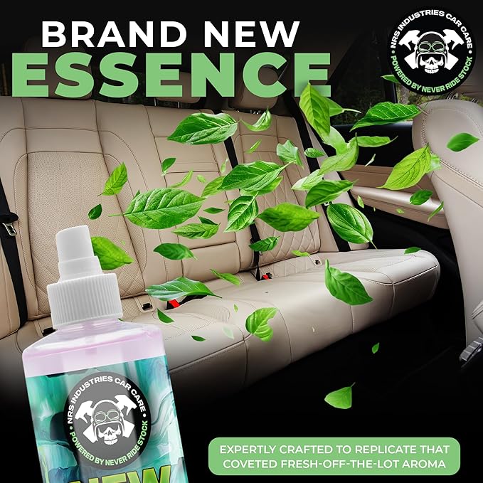 New Car Scented Car Air Freshener Spray | Long-Lasting Odor Eliminator | Interior Cleaner for Upholstery, Fabric, Leather & More