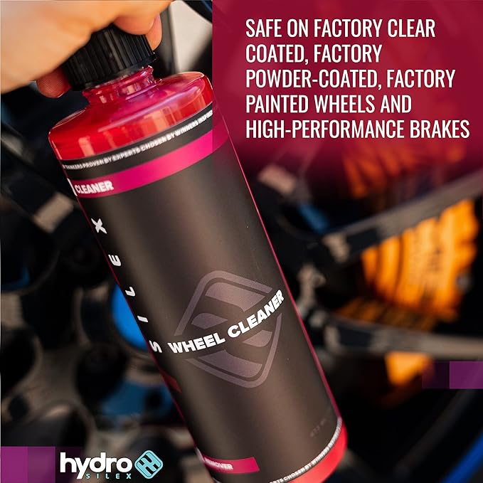 HydroSilex Wheel Cleaner Spray & Iron Remover (16oz) | Remove Stubborn Brake Dust & Road Grime | Recharge Your Wheels | Safe on Chrome, Clear Coated & Plasti Dipped Wheels