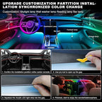 Dreamcolor Acrylic Interior Car LED Strip Light with Wireless APP, RGB 18 in 1 with 175 inches 612 LEDs Fiber Optic Strip Lights for Car, Dual Zone Symphony Neon Car Ambient Lighting