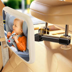 TAZENI Baby Car Mirror for Baby Hook Clip Design Never Shake Baby Mirror for Car Seat Rear Facing Easy Install Crystal Clear View ShatterProof Crash Tested White