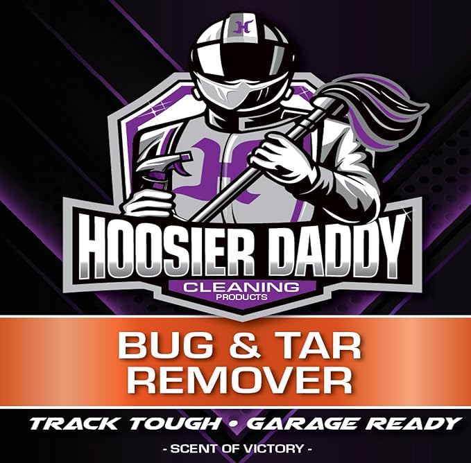 Hoosier Daddy 16oz Car Bug & Tar Remover - Fast-Acting Formula Dissolves Tough Bugs, Tar, & Sap - Easy Spray-On, Wipe-Off Solution for a Spotless Polished Finish + Air Freshener (8-Pack)