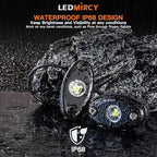 LEDMIRCY Pure White Rock Lights 30PCS 6000K Super Bright Rock Light White for Off Road Trucks ATV UTV SUV Boat Car Underglow TRAI Rig Light Underbody Neon Lights High Power Waterproof Shockproof