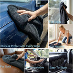 4 Pack 35 x 24 Inch Car Drying Towels 1200 GSM Microfiber Towel for Cars, Absorbent Detailing Cloth for SUV, Rv, Truck and Window, Grey