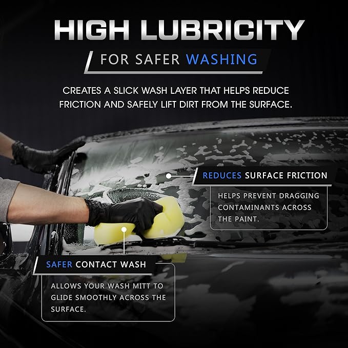 Graphene Ceramic Car Wash Soap - Graphene Coating Infused Car Shampoo - pH-Neutral Formula for Coatings - Cleans, Protects, & Recharges Existing Coatings In One Step (16oz)