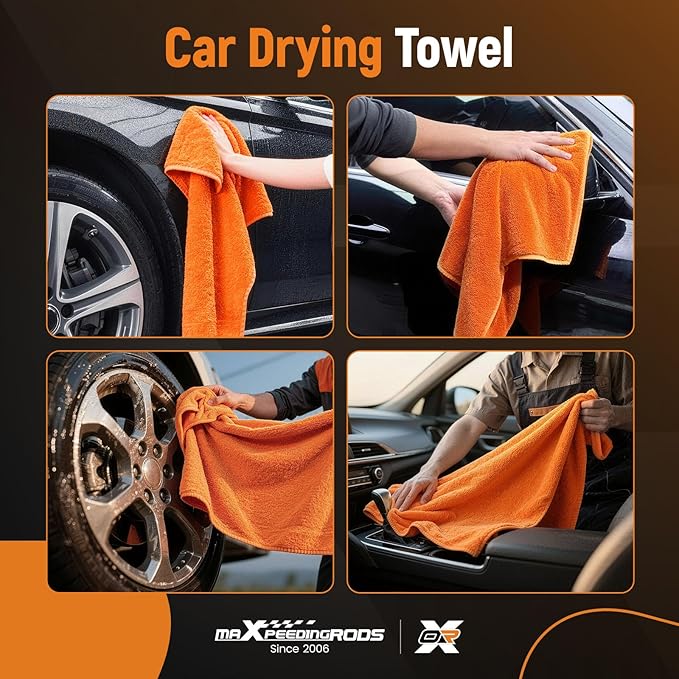 maXpeedingrods Drying Towels Car Detailing for Cars Trucks SUVs RVs and Motorcycles 36" x 30", 1200GSM Microfiber Car Drying Towel, Super-Absorbent, Streak-Free, Scratch-Free, No Water Spots
