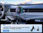 25W MagSafe Compatible Car Mount Charger with Air-Cooled, 3500gf Magnetic Phone Holder for iPhone and Android, Dash Air Vent with Rainbow Ambient Light Valentines Day Gifts