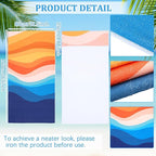 Hahafelt 2 Pack Car Seat Towel Covers Athletic Running Towel Performance Microfiber Post Workout Sweat Washable Cover Non Slip for Seat Outdoor Sport (Boho)