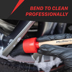 Maxshine 3 Pieces Professional Auto Detailing Brush Kit - Interior & Exterior Cleaning for Dashboard, Emblems, Panels, Engine Bay, Wheels, Air Vents, Seats & Leather - Scratch-Free