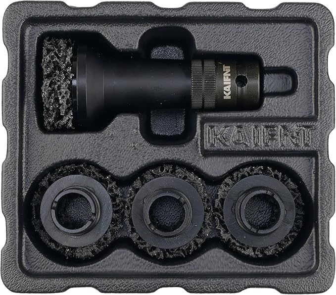 K233 Wheel Hub Resurfacing Kit, Brake Surface and Stud Cleaner, 1/2-Inch Drive, 4 Pads