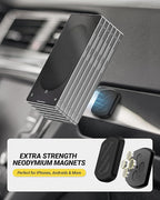 Scosche MagicMount Flush Extra Strength Magnetic Car Mount for Dashboard and Flat Surfaces, Low Profile Car Cell Phone Holder with Thick Metal Plate, Compatible with iPhone and Android, Not MagSafe