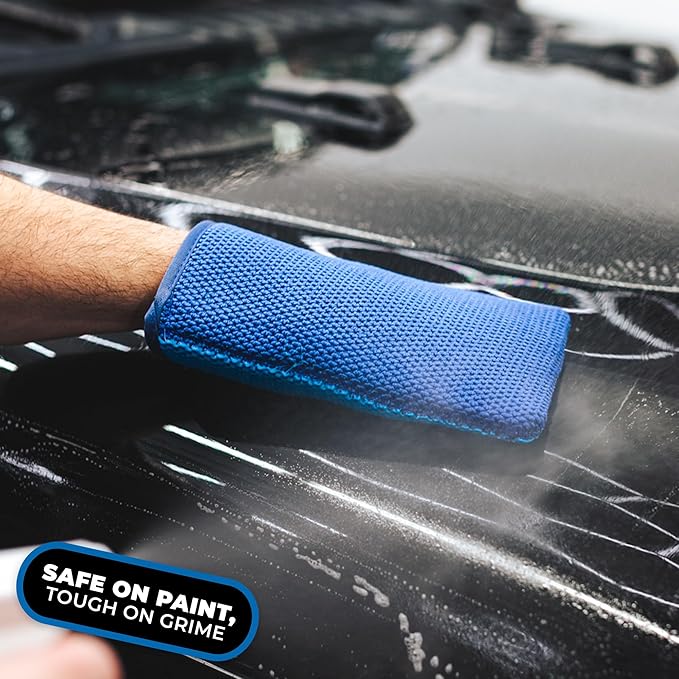 The Rag Company - Ultra Clay Decontamination Mitt - Easy to Use; Effective Cleaning & Release of Paint Contaminants; Increase Wax & Sealant Bond; Enhance Gloss &Color Depth; Fine Grade (8.7"x5.7")
