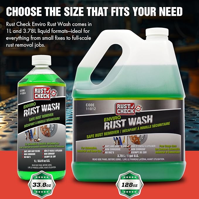 Enviro Rust Wash – Heavy Duty Iron Remover for Car Rims & Wheels – Metal Decon for Brake Dust and Oxidation – Safe on Stainless Steel & Motorcycle Use - Liquid - 33.8 FL OZ - Bottle