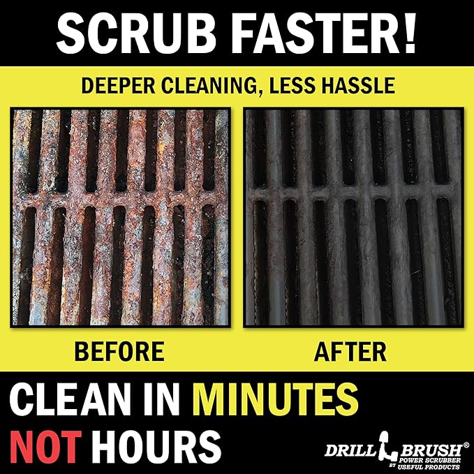 Drillbrush Multipurpose Cleaning Brush Set - Drill Brush Attachments for Cleaning Grout, Tile, Shower, Car Seats, Brick, Stone, Fiberglass, Griddles, and More - Truck/Car Detailing Drill Attachment